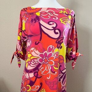 Trina Turk Mini Dress Cold Shoulder Size Small